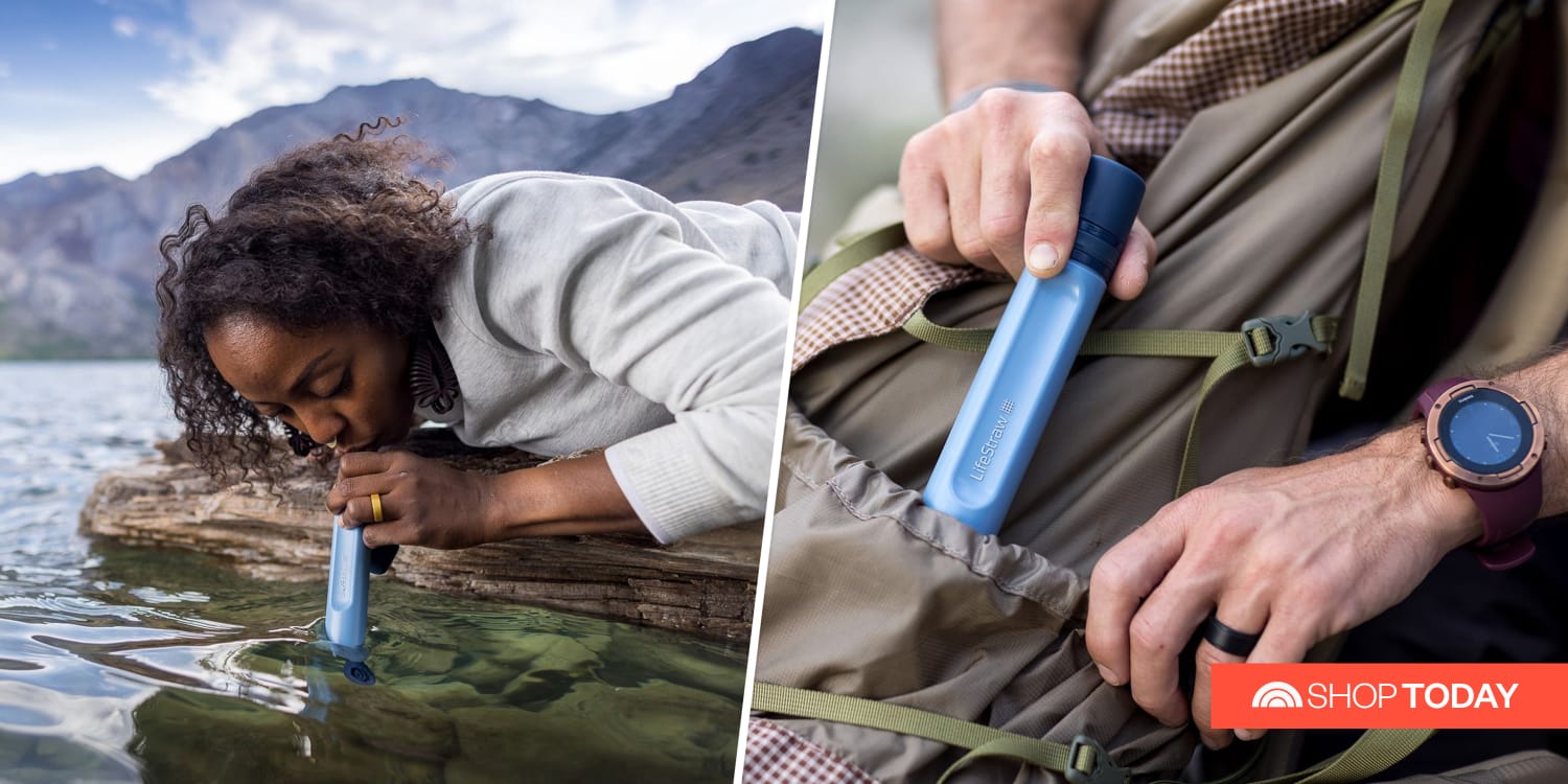 Life Saving Survival Mini Water Filter Purifier Straw 1500 L Camping Hiking trek 