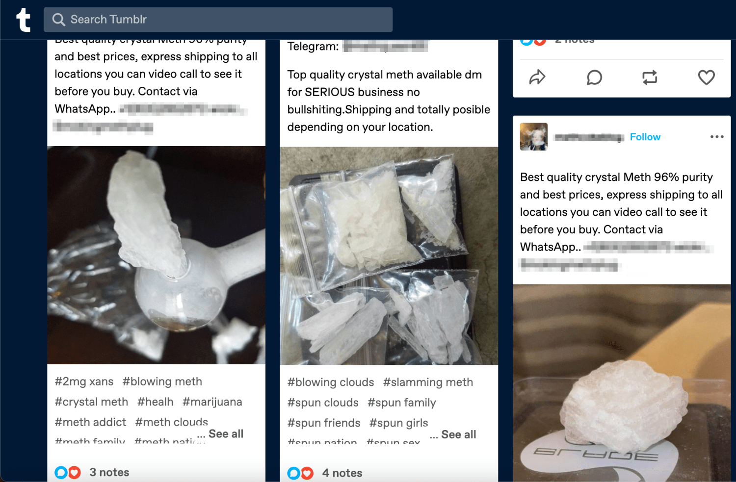 Meth is only a click away on Facebook, Zoom, Twitter and Reddit