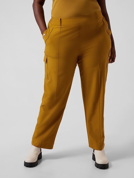 NEW Women's High-Waist Long Trousers Casual Loose Tapered Cargo Pants Pockets