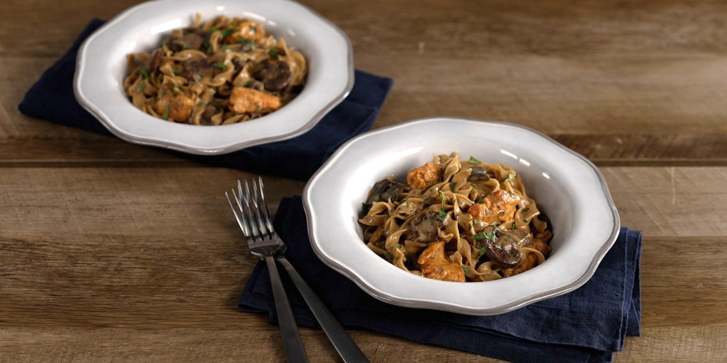 Make old-fashioned stroganoff with lean chicken