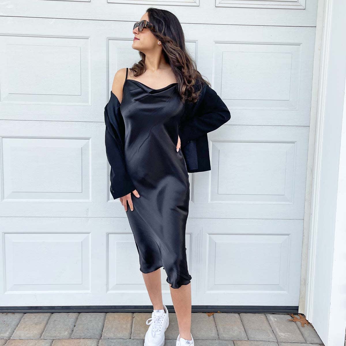 HOW TO ELEVATE A BLACK SLIP DRESS - Inspiring Wit