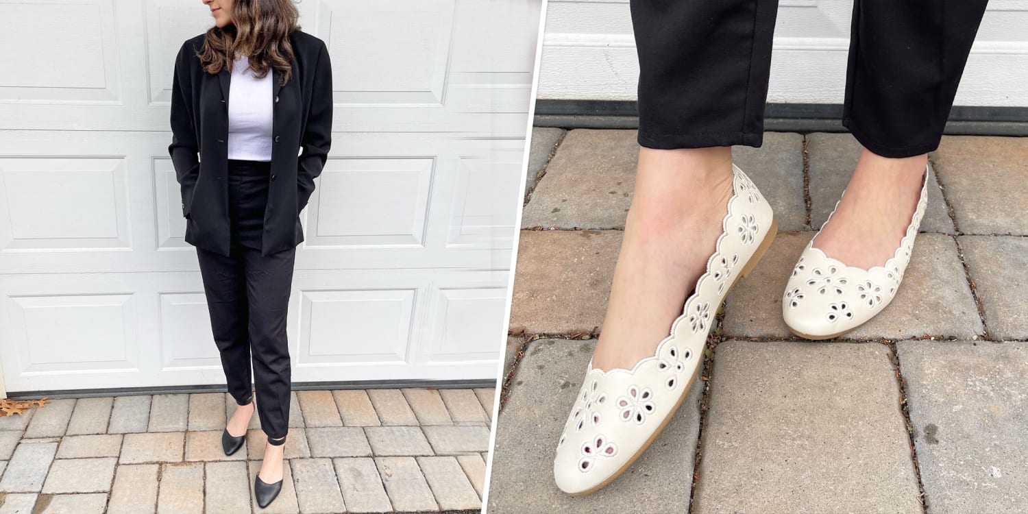 Womens Slip On Memory Foam Smart Casual Pumps Walking Work Loafers Shoes  Size