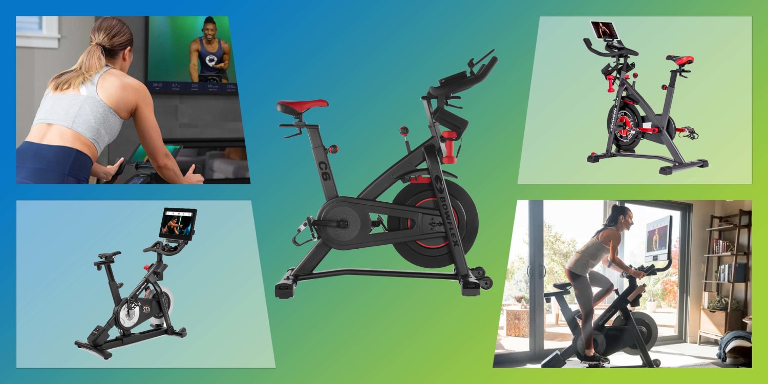 Indoor Fitness Bike Cycling with Phone Holder/Heart Rate Monitor Exercise Bikes 