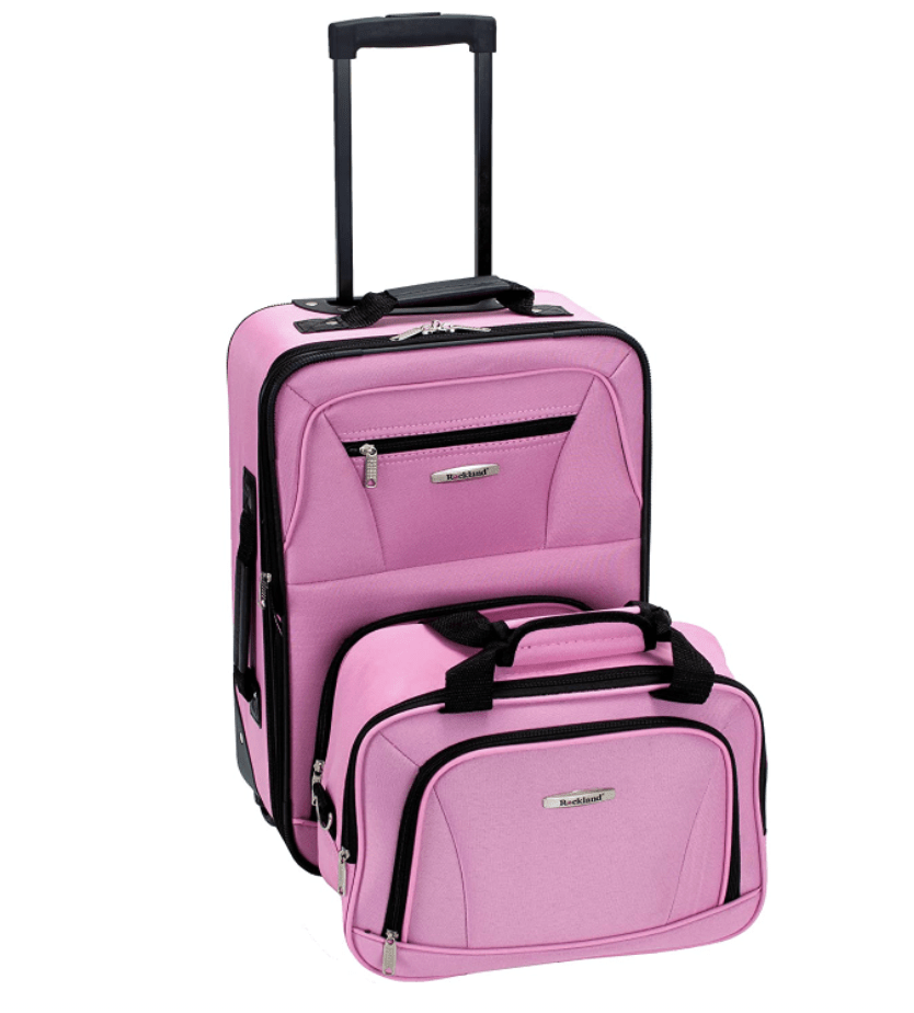 2 piece pink luggage sets