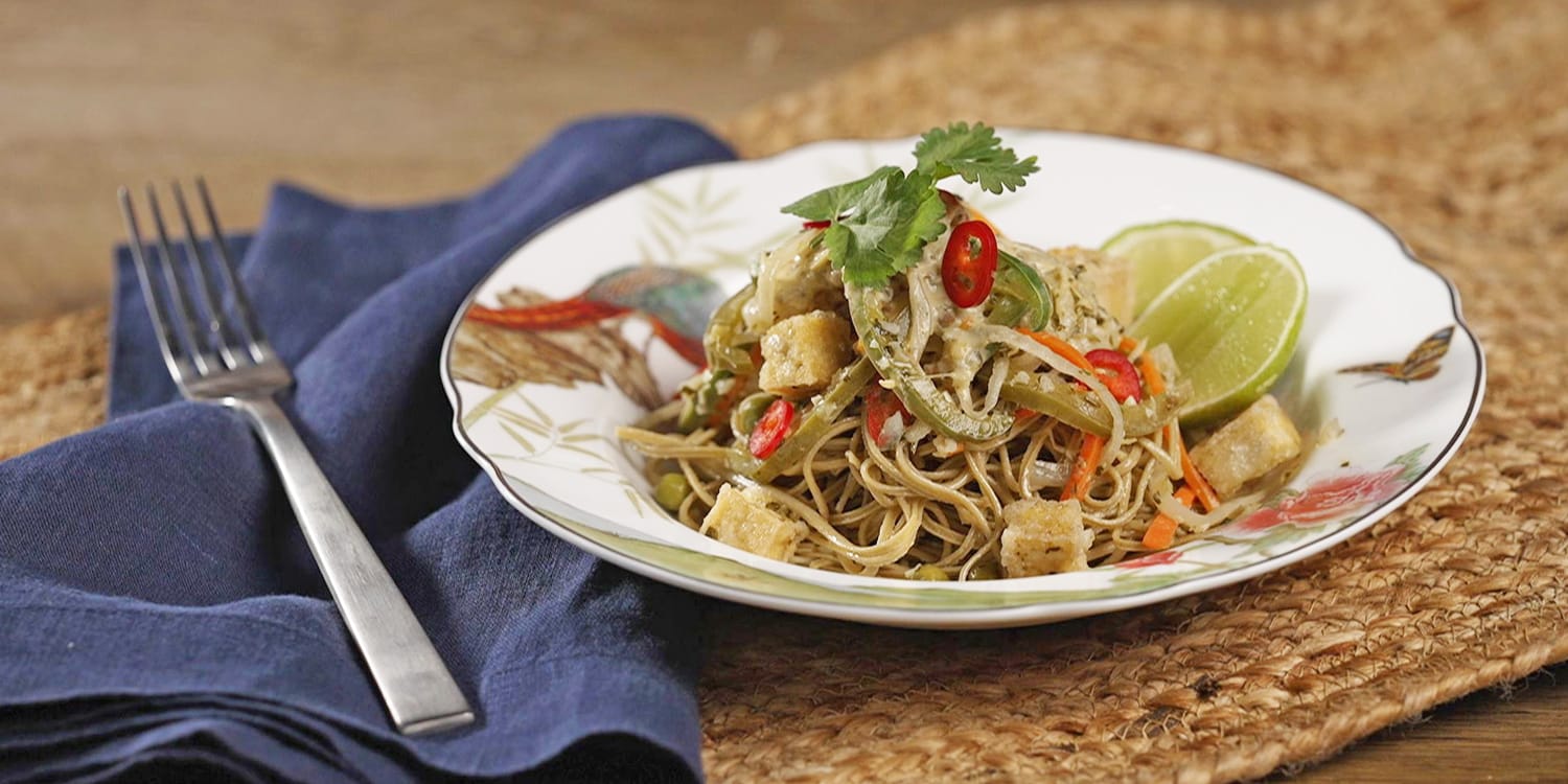 Make Thai-inspired green curry noodles in just one pot