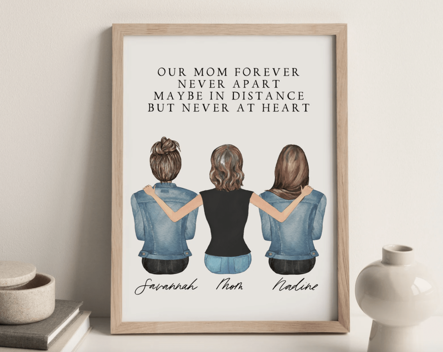 IKEA RIBBA Box Frame Personalised Vinyl Wall Art Quote Mothers Day Granny Love 