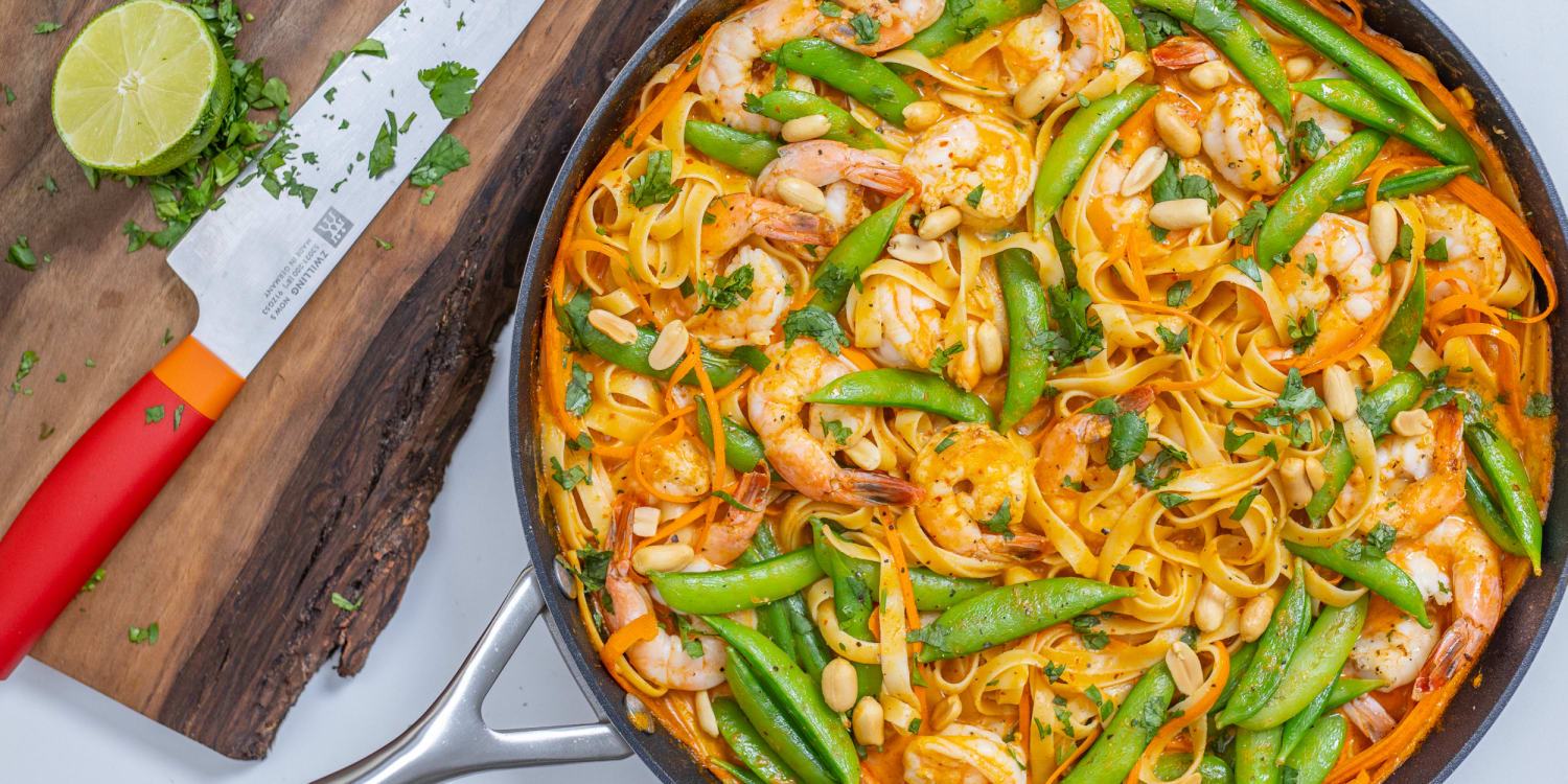 Need a weeknight meal? Make Kevin Curry's Thai-inspired shrimp pasta