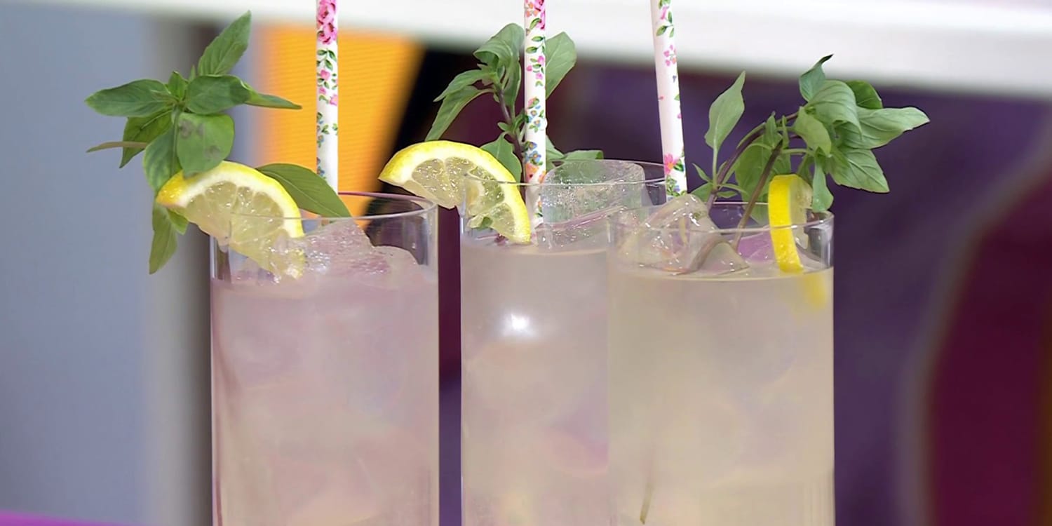 Homemade lemonade with sweet Thai basil is the perfect summer drink