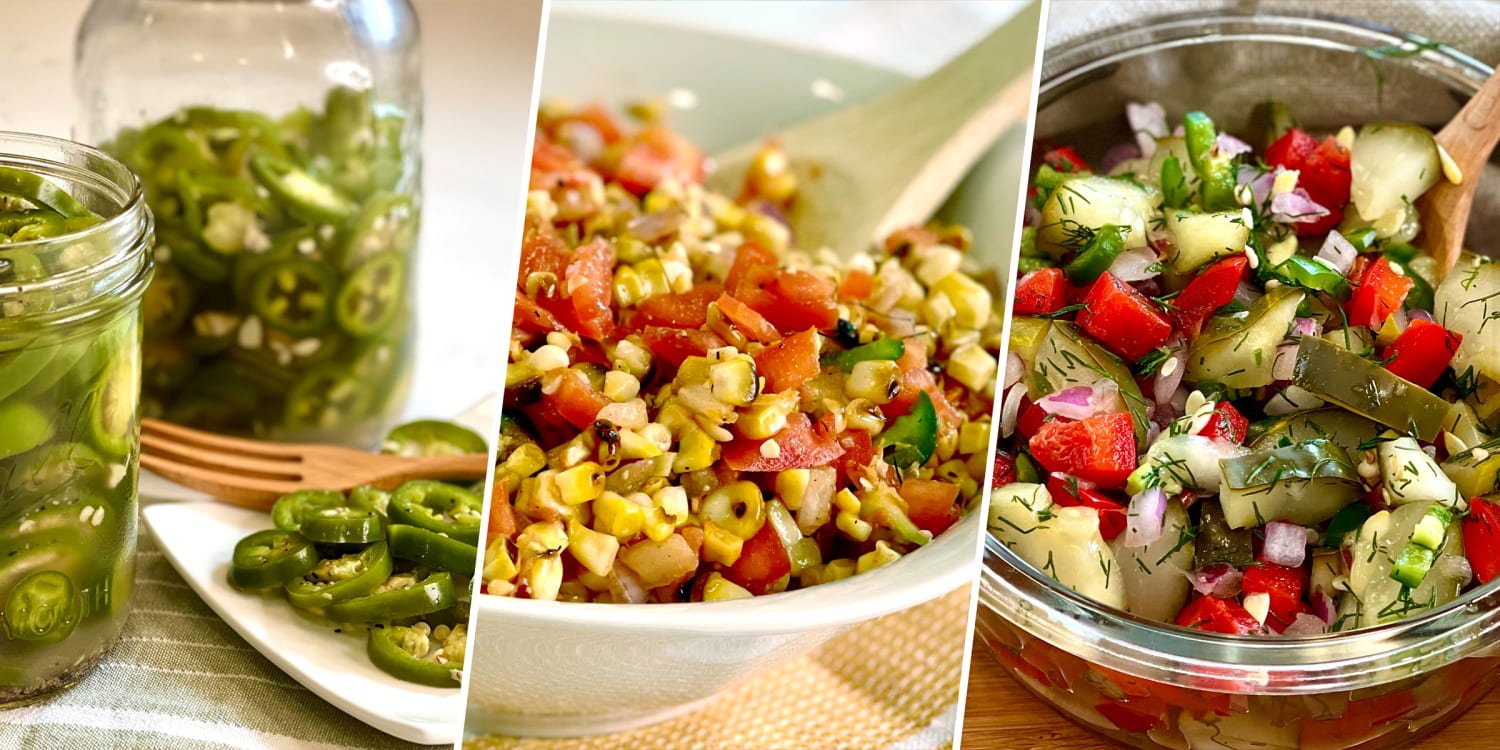 Yellow Pepper Favosalata with Corn and Pepper Relish - Happy Belly