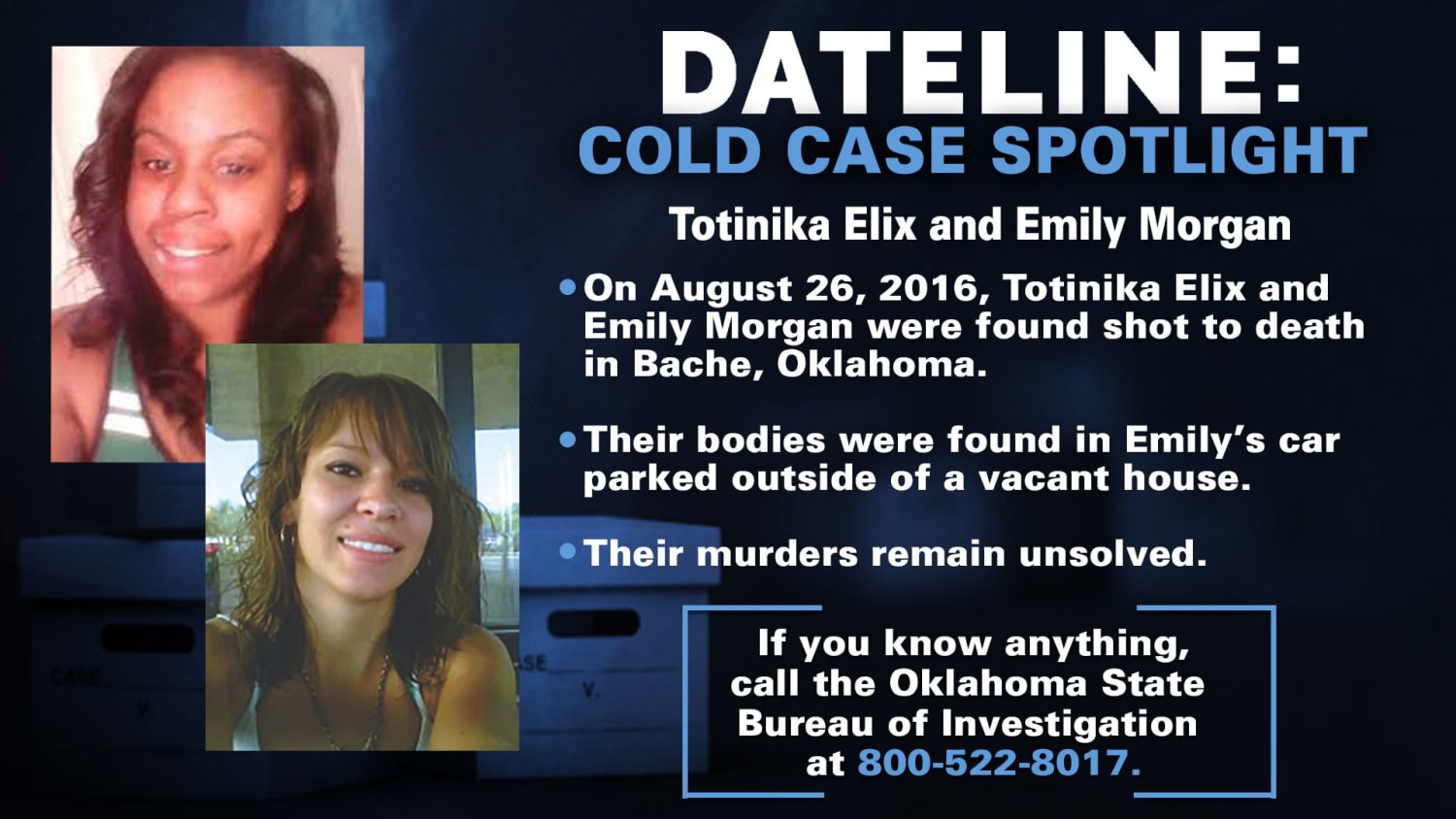 Mothers seeking justice in 2016 murders of Oklahoma women, Totinika Elix and Emily Morgan