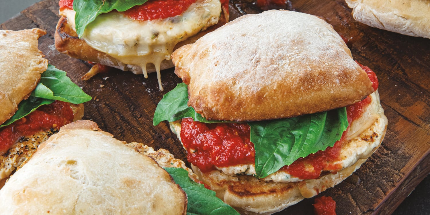 These chicken sammies are a delicious smashup of burgers and meatballs