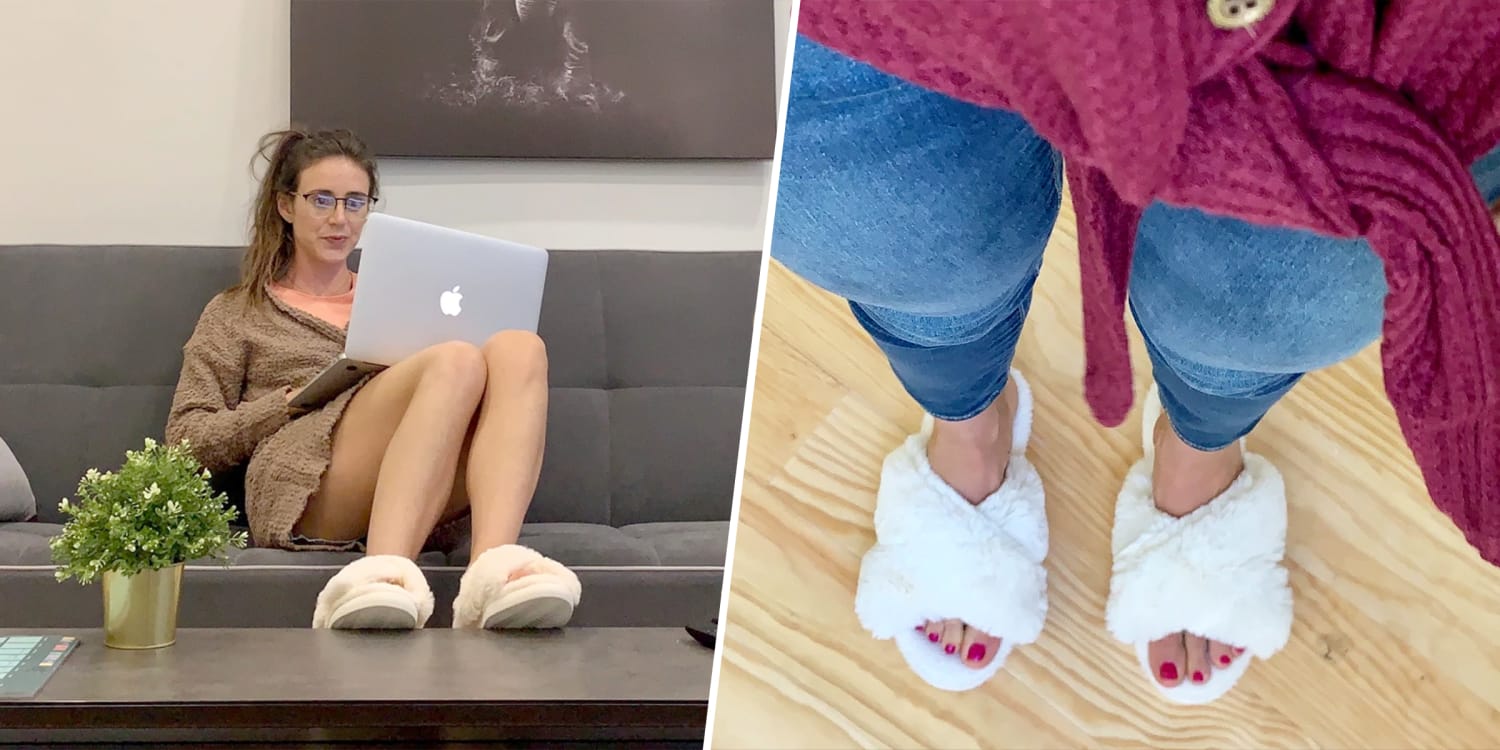 These fleece slippers are perfect for fall — just $22