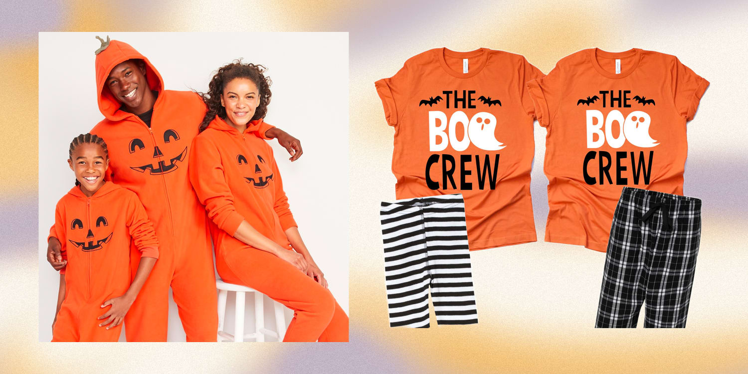 Men's Matching Family Halloween Pajamas Boo Crew, 2-Piece Set 