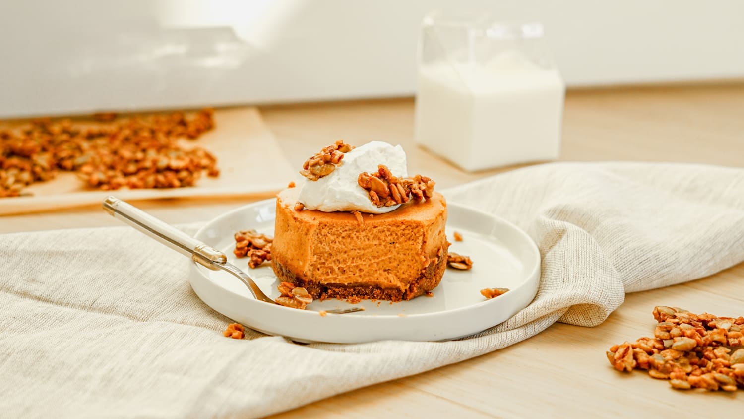 Elevate these mini pumpkin cheesecakes with more fall flavor