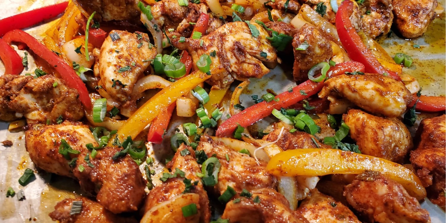 Serve quick and easy sheet-pan chicken fajitas for dinner tonight