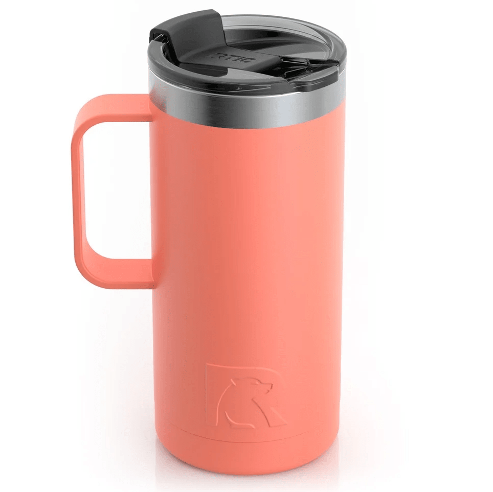 12 oz Stainless Steel Insulated Travel Mug for Coffee & Tea - Vacuum  Insulated Car Tumbler Cup with Spill Proof Twist On Flip Lid - Thermos  Keeps Drinks Steaming Hot or Ice