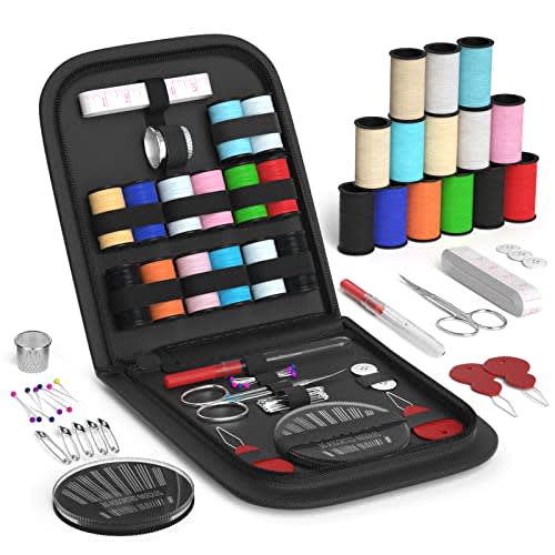 Sewing Kit, Sewing Kit for Adult, Sewing Kit for Home, Sewing Kit Box for  Easy Carrying and Storage,Suitable for Student,Travel,Home Sewing Set for  Beginners, Blue