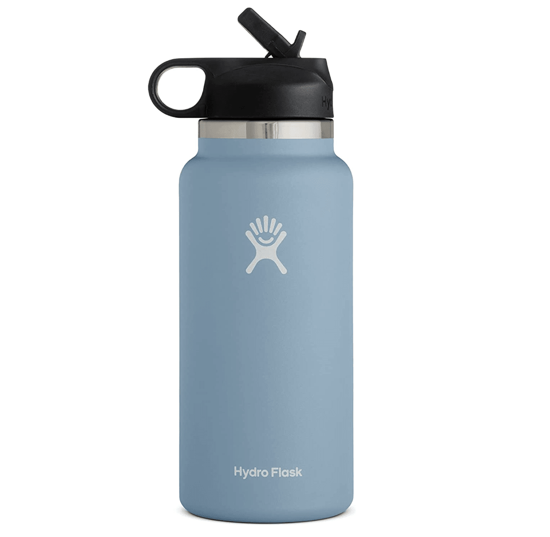 DISCOUNT PROMOS 12 Stainless Steel Canteen Water Bottles Set, 25 oz. Customizable Text, Logo Double Wall, Wire Handle Blue