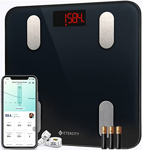 Weighing Scale, Rechargeable Smart Digital Bathroom Weighing Scale