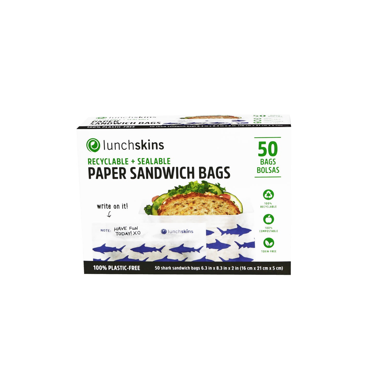 BioBag Sandwich Bags made from plants - 732 - GreenLine Paper Company