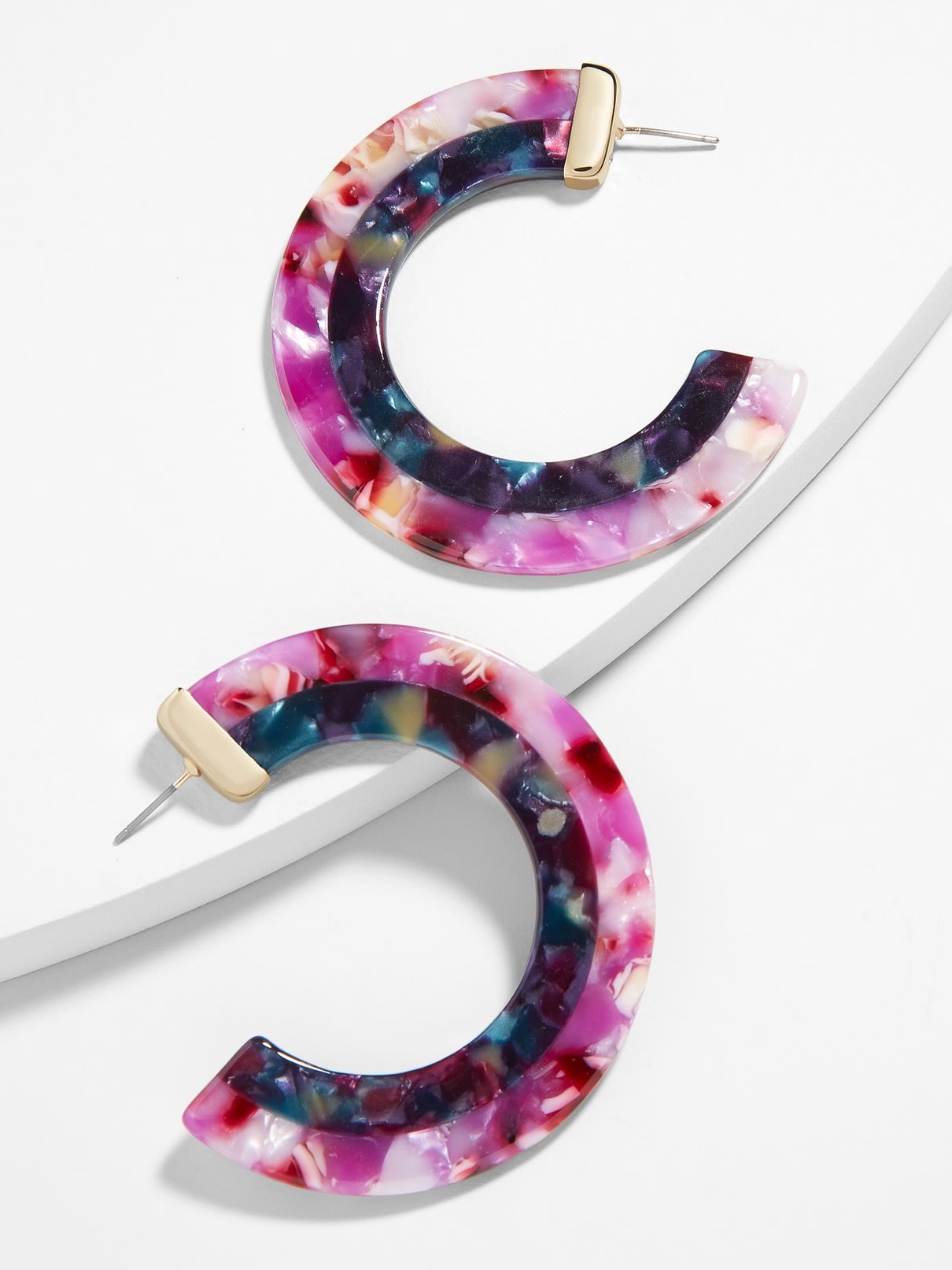 Leia resin deals hoop earrings