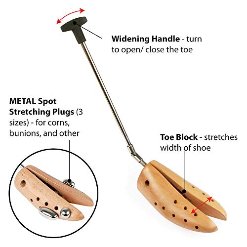 Stretching hot sale boots width