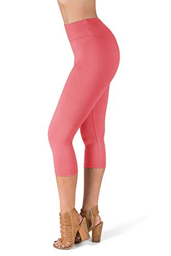 Heathyoga Capri Leggings (Black, Large) + Capri Jeans (Dark