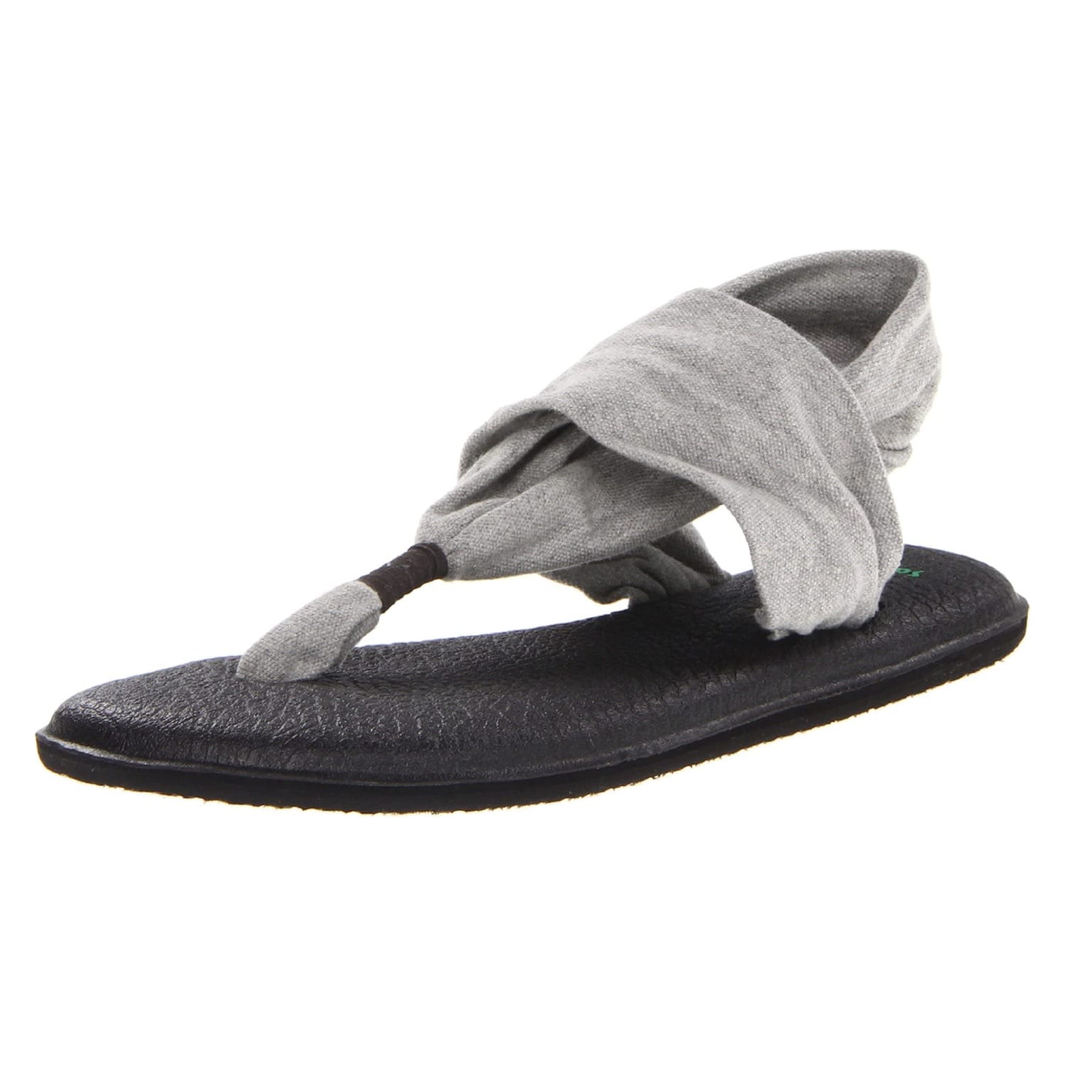 Sanuk Yoga Sling 3 Sandali Donna - Tela Grigio/Nero - Taglia 6 M US - Senza Chiusura
