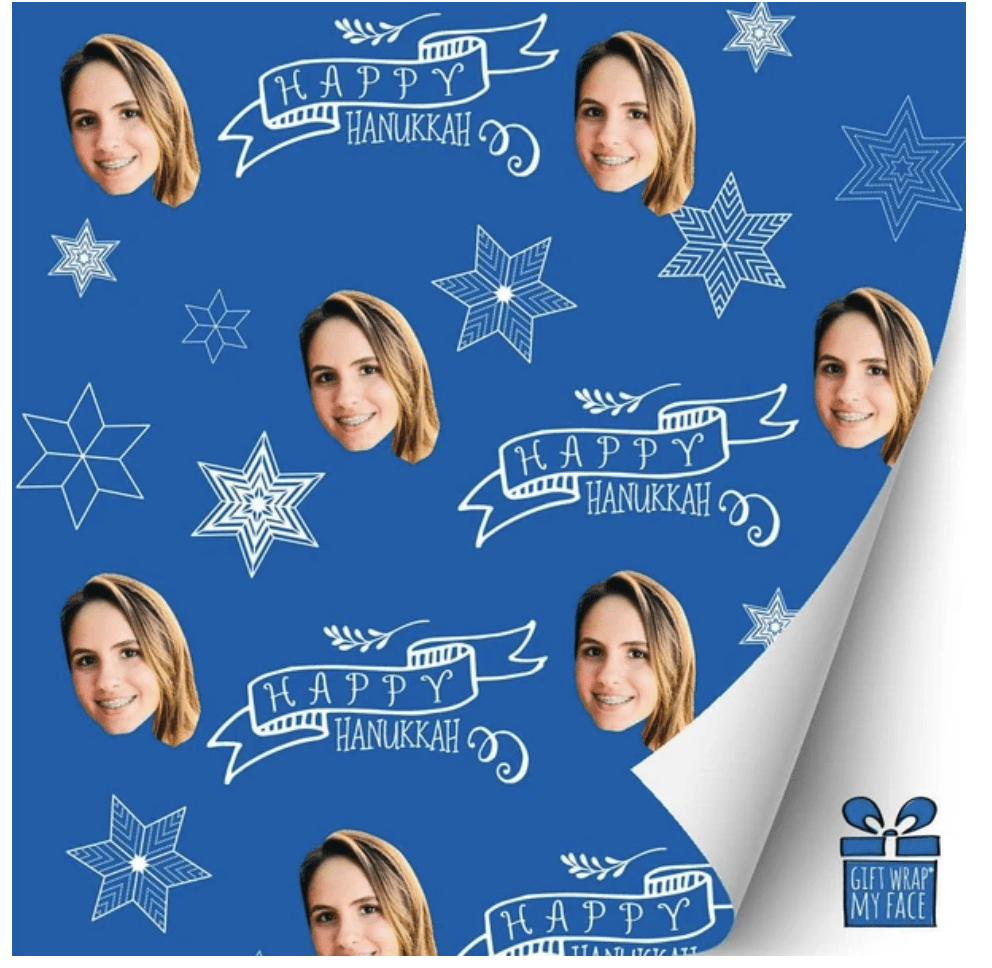 Name Hanukkah Personalized Gift Wrap, Custom Wrapping Paper for Family, and  Friends