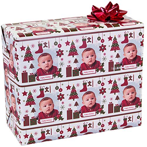 First Christmas Personalised Photo Wrapping Paper – Dyefor