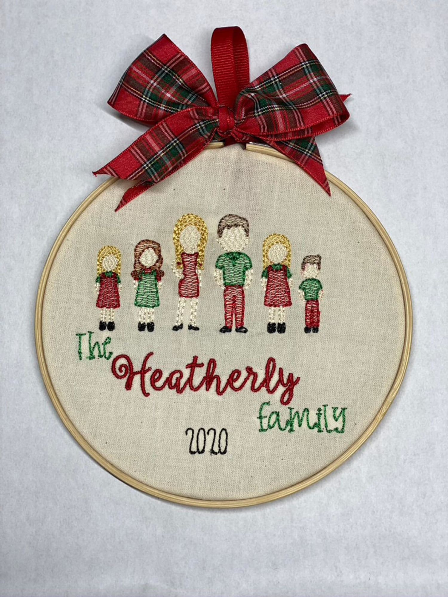 Personalized Cross Stitch Family Ornament