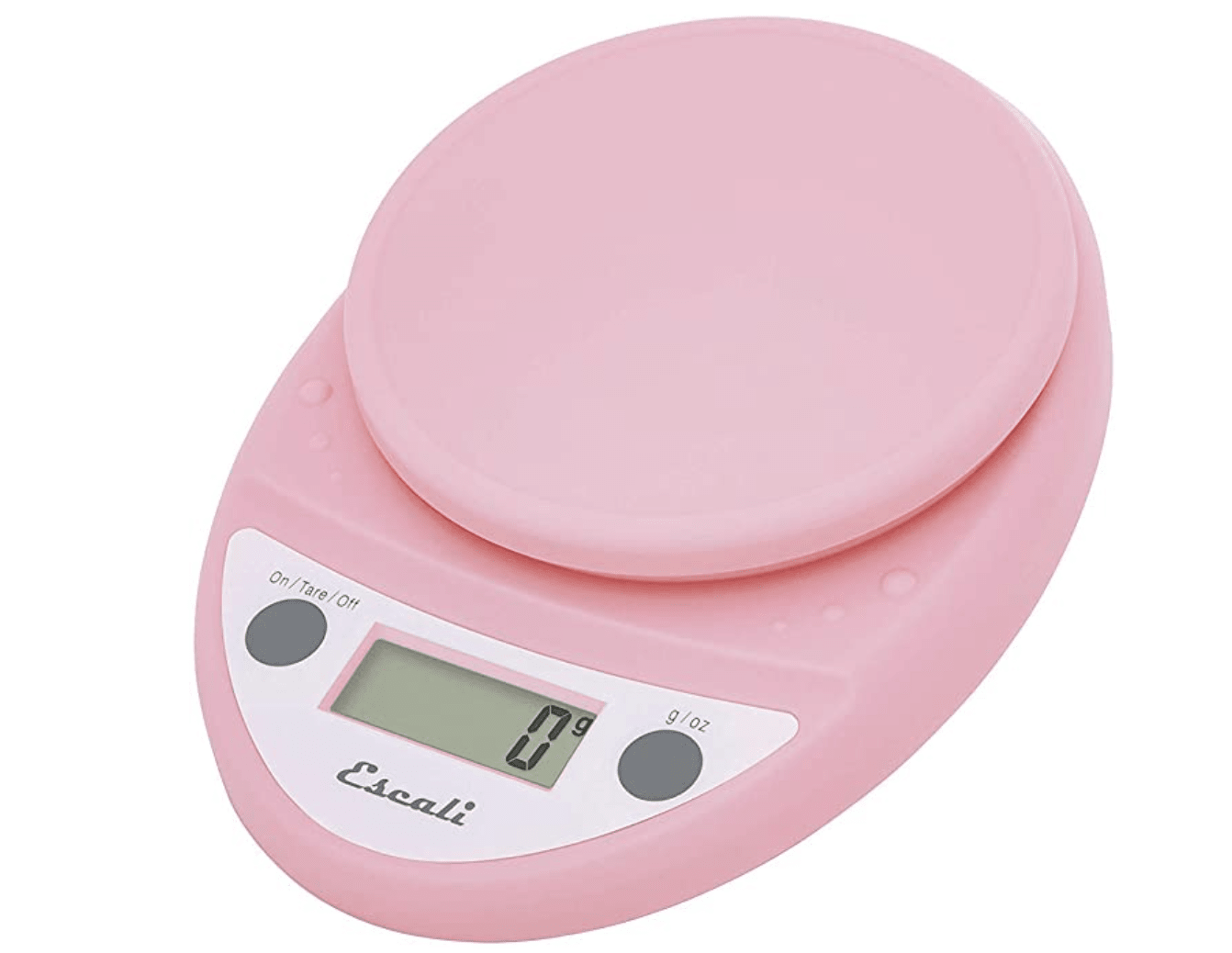 Blush Pink Food Scale - Digital Display Shows Weight in Grams