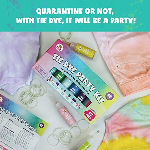 Tie Dye Kit for Kids & Adults - 12 Large Tye Dye Bottles with Tie Dye Powder,  Soda Ash, Gloves - Non-Toxic Tyedyedye Kit - Decorating Dye for Clothes 12  Pack