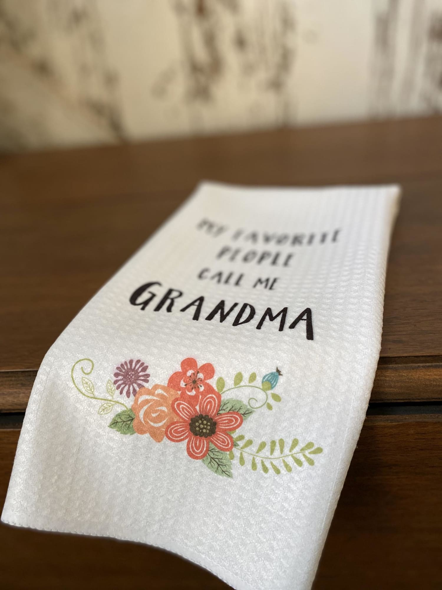 Best Mother Ever - Embroidered Kitchen Towel - Embroidery Decorative Towel  - Housewarming Gift - Hostess Gift - Mom Stepmom 