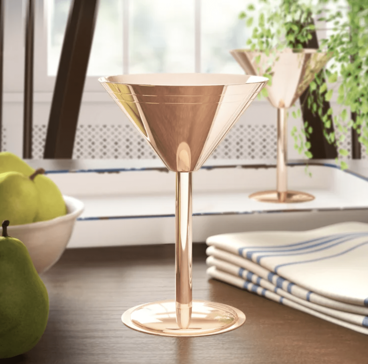 Nude Glass 2-Piece Martini Glass Set