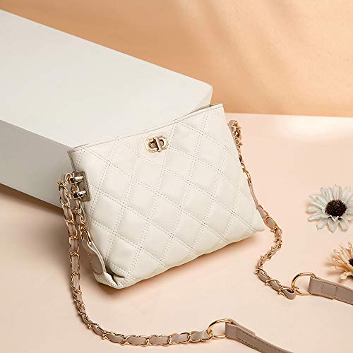 Lacel Urwebin Small Crossbody Bags for Women Stylish Designer Purses White Messenger Bags Coin Purse Including 2 Size Bag