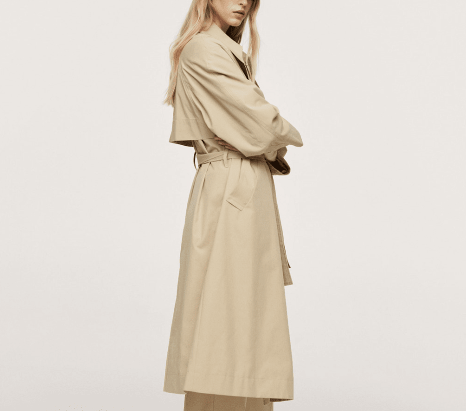 Tagold Women's Fashion Long Trench Coat
