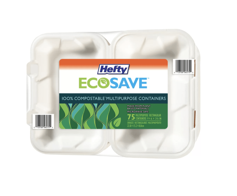 Hefty EcoSave Disposable Bowls, Made from Plant Based Materials, Heavy Duty  & Microwave Safe Paper Bowls, 25 Disposable Bowls Per Pack, 16 oz Each