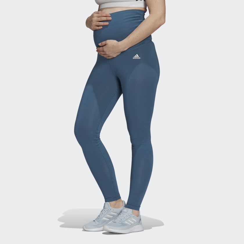 TRASA Women's Maternity Cotton Leggings Pregnancy Yoga Pants with Pockets -  Navy Blue