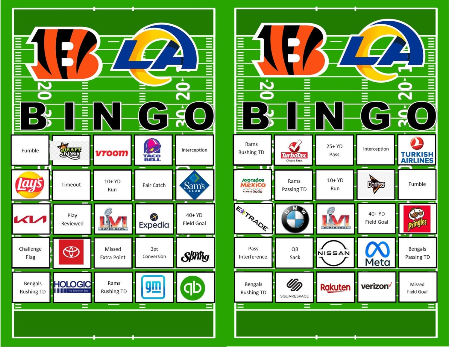 Spice Up Your Watch Party With This Super Bowl Bingo Game