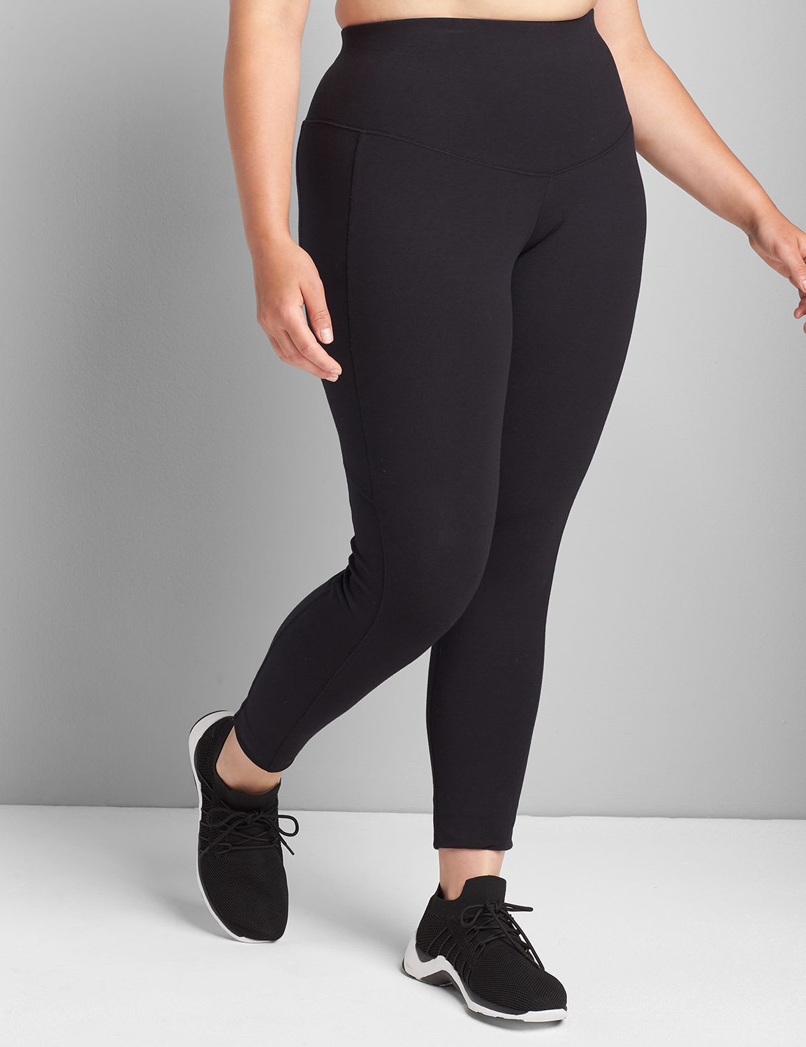 Shop Plus Size Active Lace Print Legging in Black