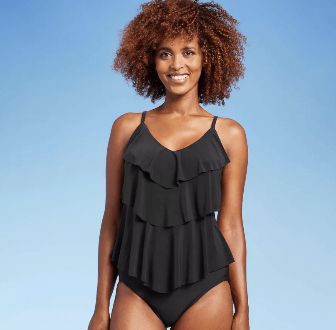 SHADE & SHORE - Plunge Tie-Front Wrap One Piece Swimsuit – Beyond  Marketplace