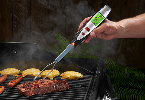 Taylor Pro Digital Fork ~Thermometer Fork ~ BBQ ~ Grilling ~ Preset Temp ~  New