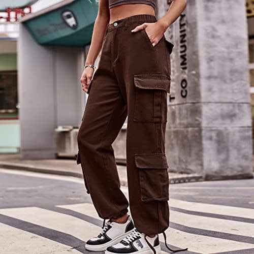 Brown Cargo Pants for Women