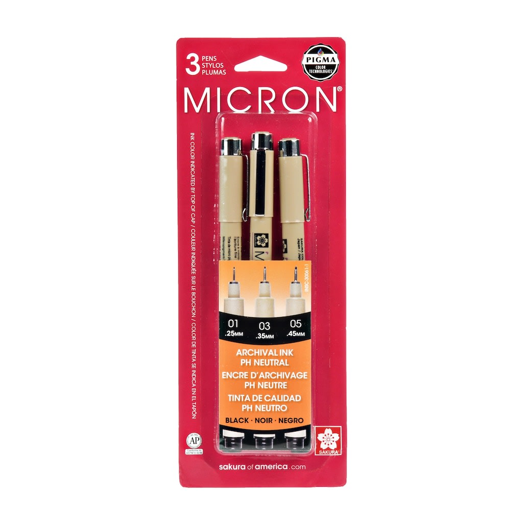 Pigma Micron Pens (Set of 3)