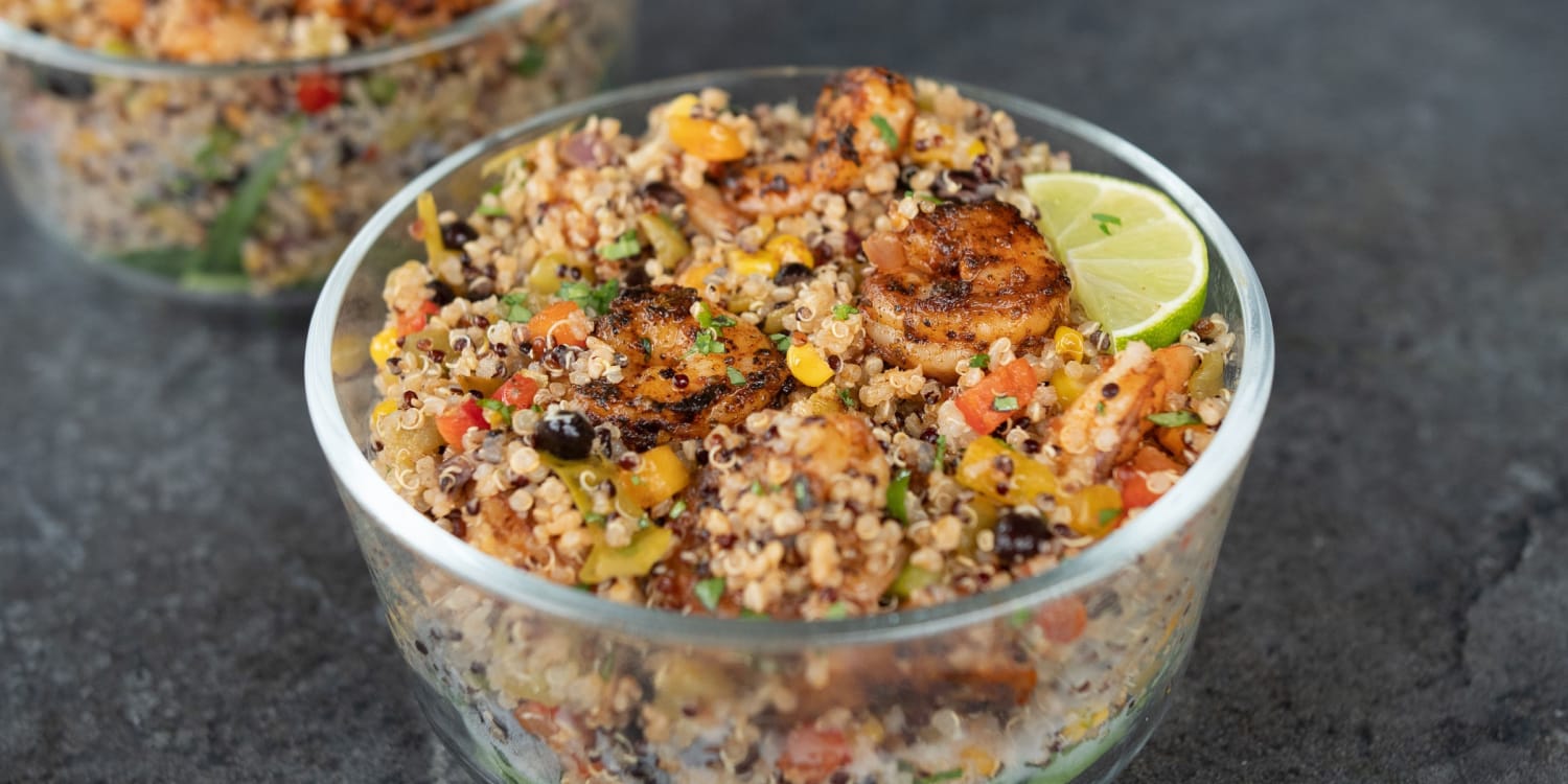 For a healthy meal, make Kevin Curry's southwest shrimp quinoa bowl