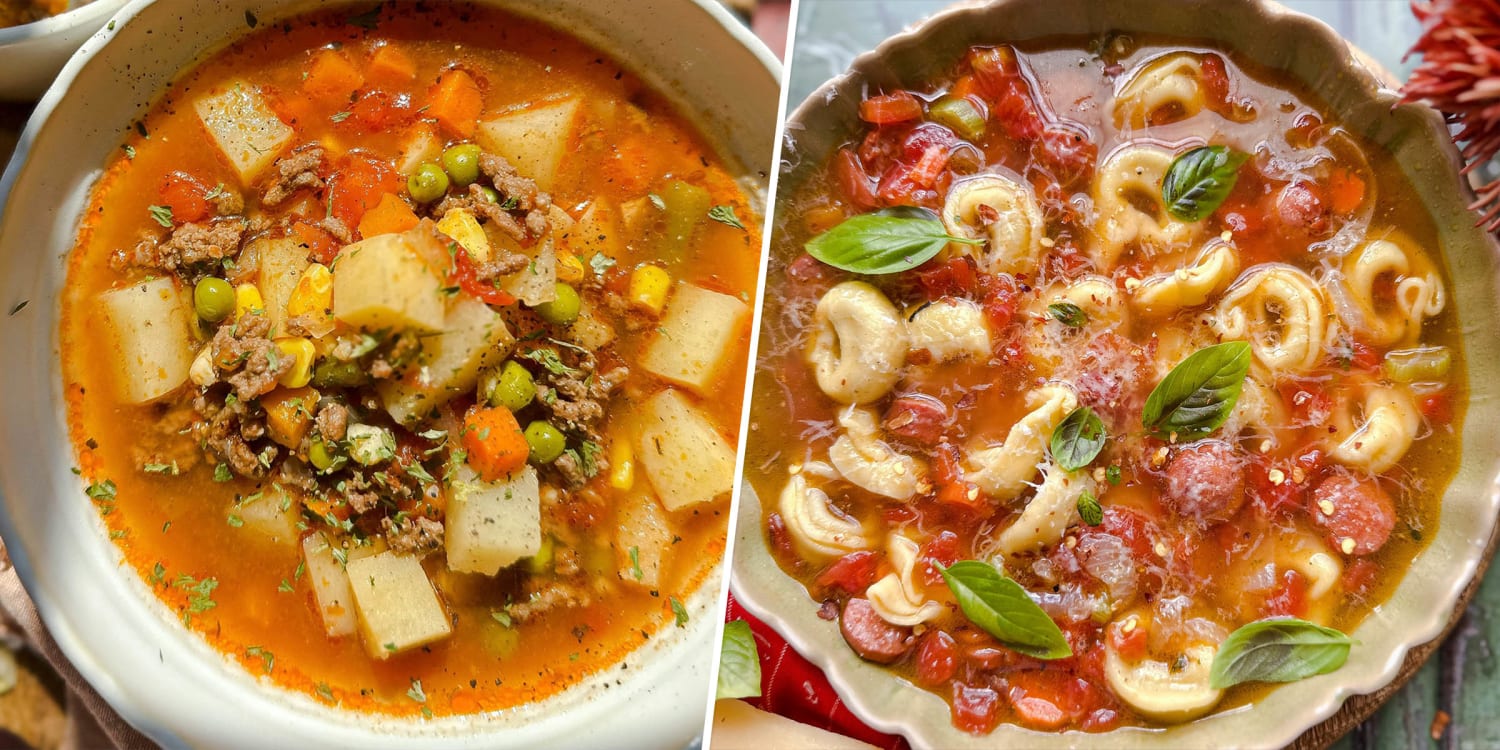 Laura Vitale makes two comforting fall soups: Beef & veggie, sausage & tortellini
