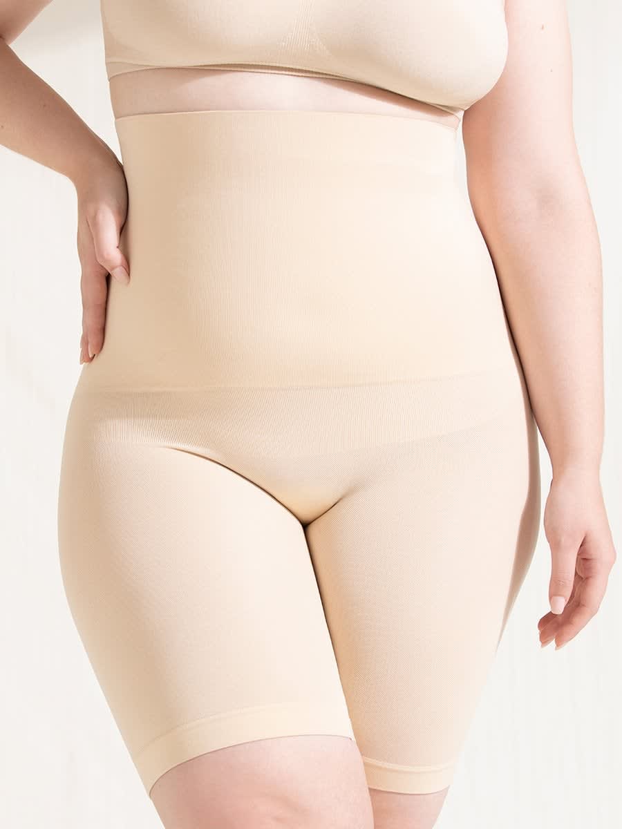Womens High Waisted Slip Shorts Tummy Control Panties Mid-Thigh Slimmer Body  Shaper Bodysuit Shapewear