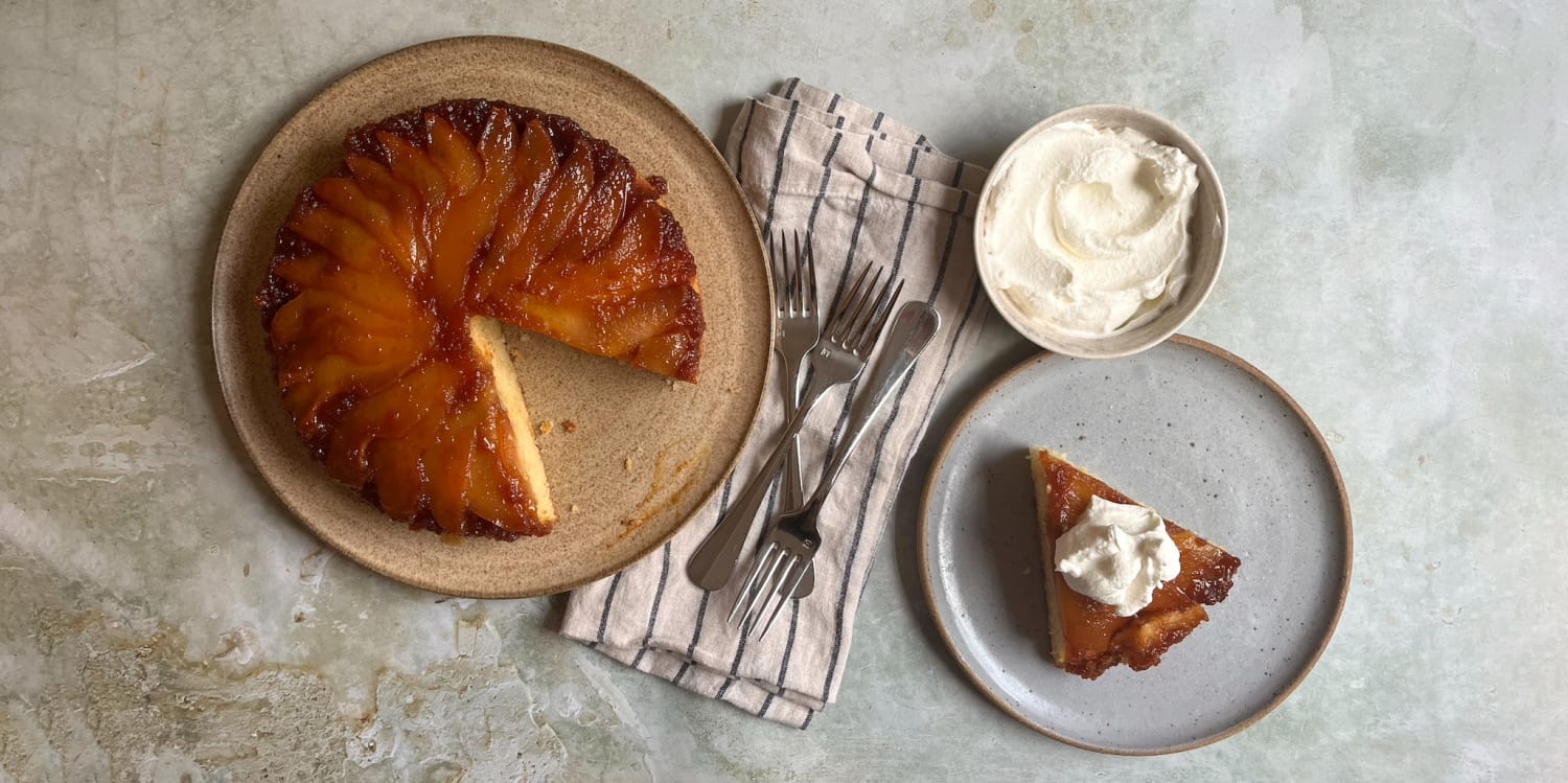 Make this pear upside-down cake for the holidays