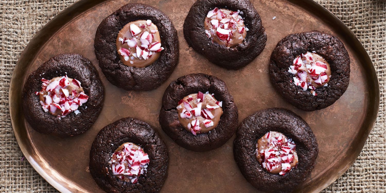 Make Ree Drummond's chocolate-peppermint thumbprint cookies for the holidays